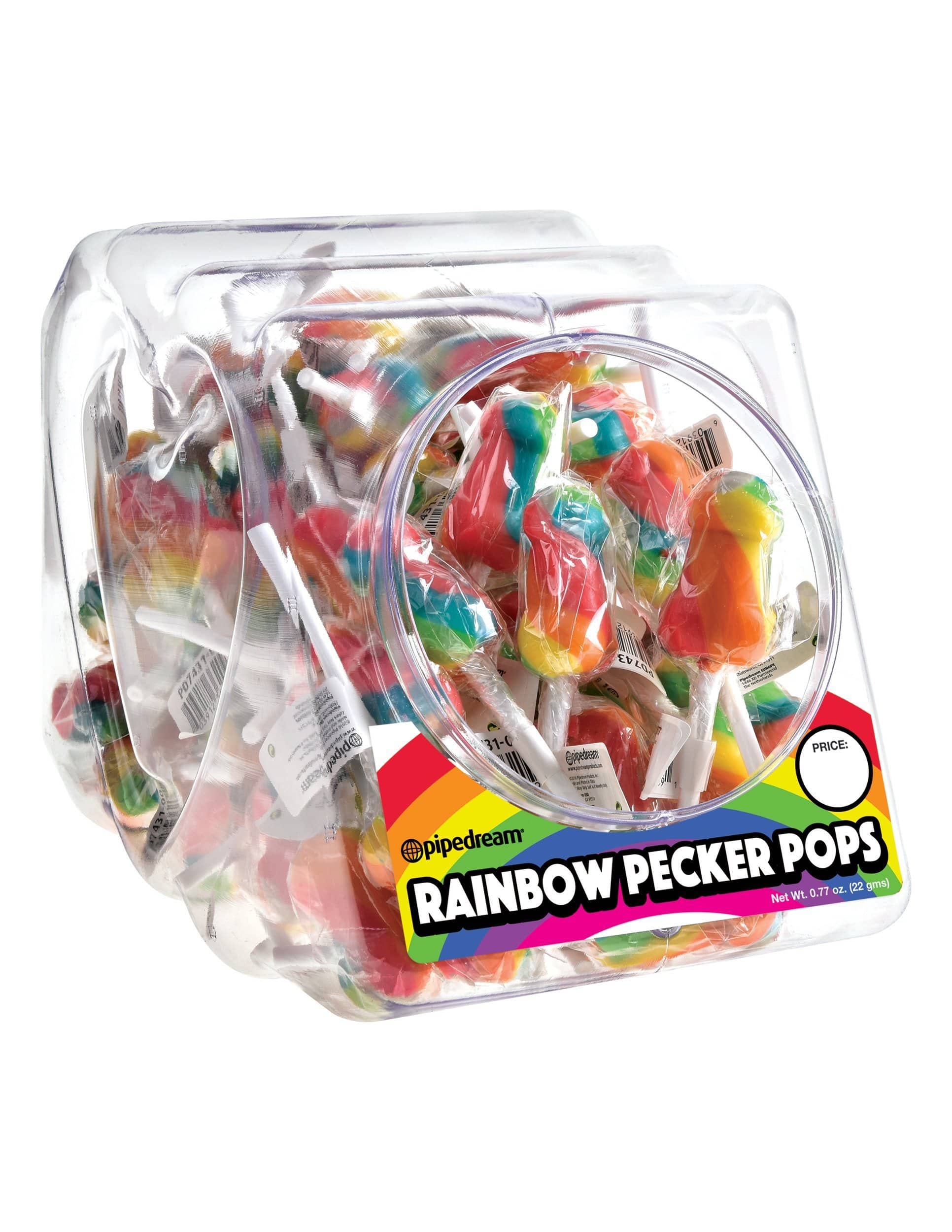 rainbow pecker pops 72 count fishbowl