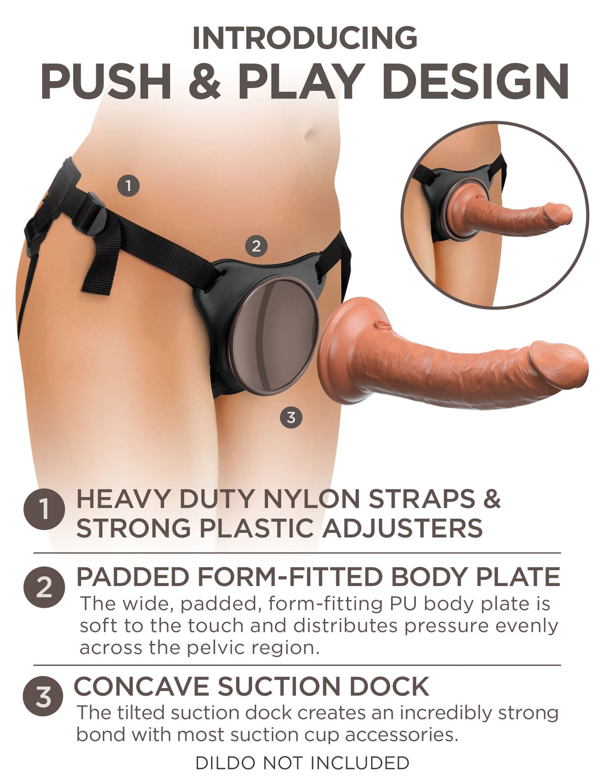 king cock elite comfy body dock strap on harness