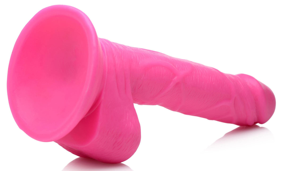 pop pecker 6 5 inch dildo with balls pink