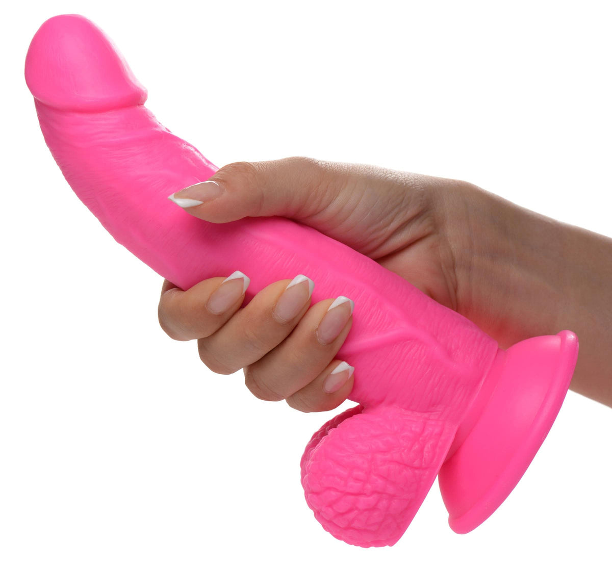 pop pecker 7 5 inch dildo with balls pink