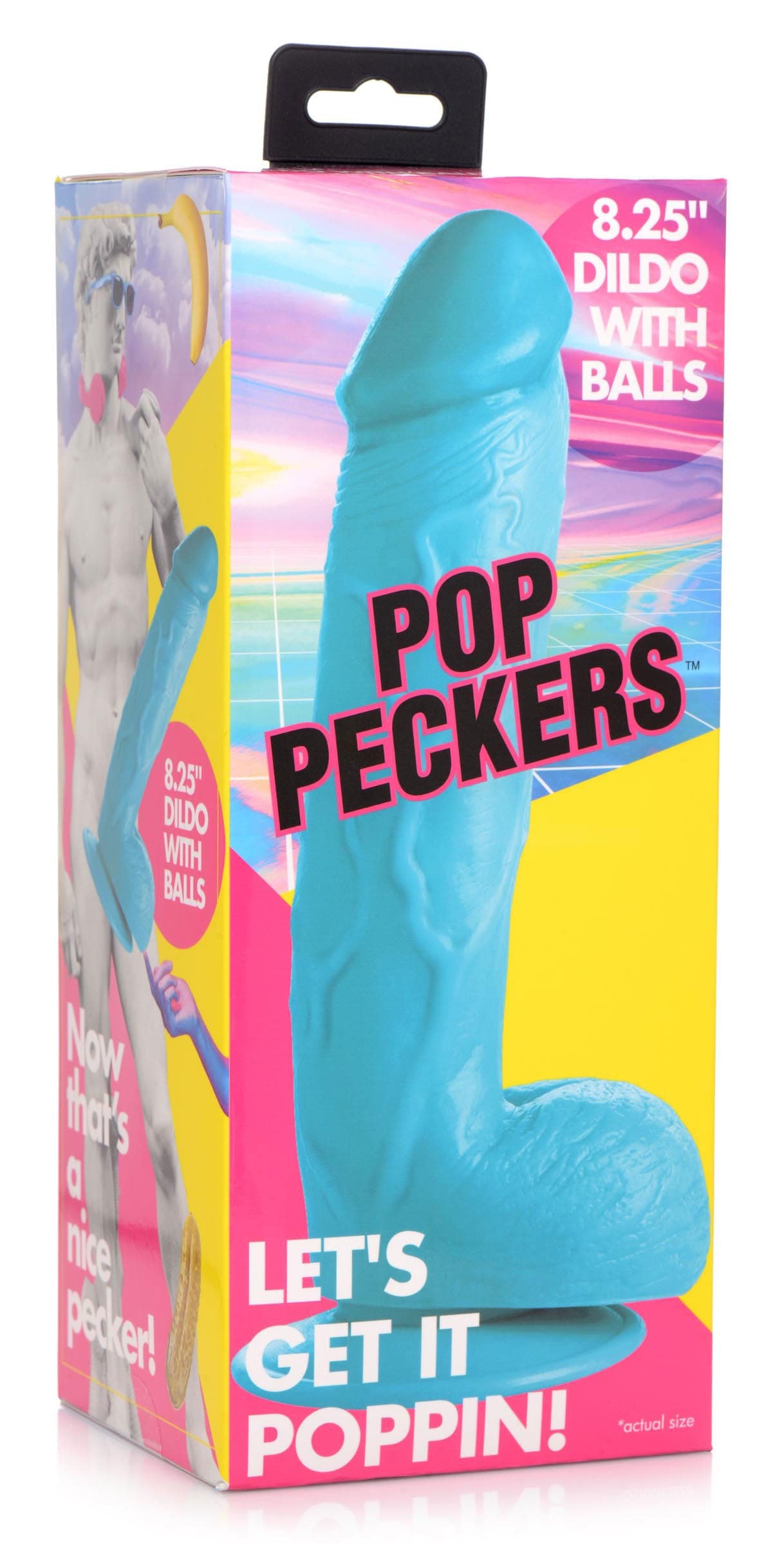 Pop Pecker 8.25 Inch Dildo With Balls - Blue Default Title