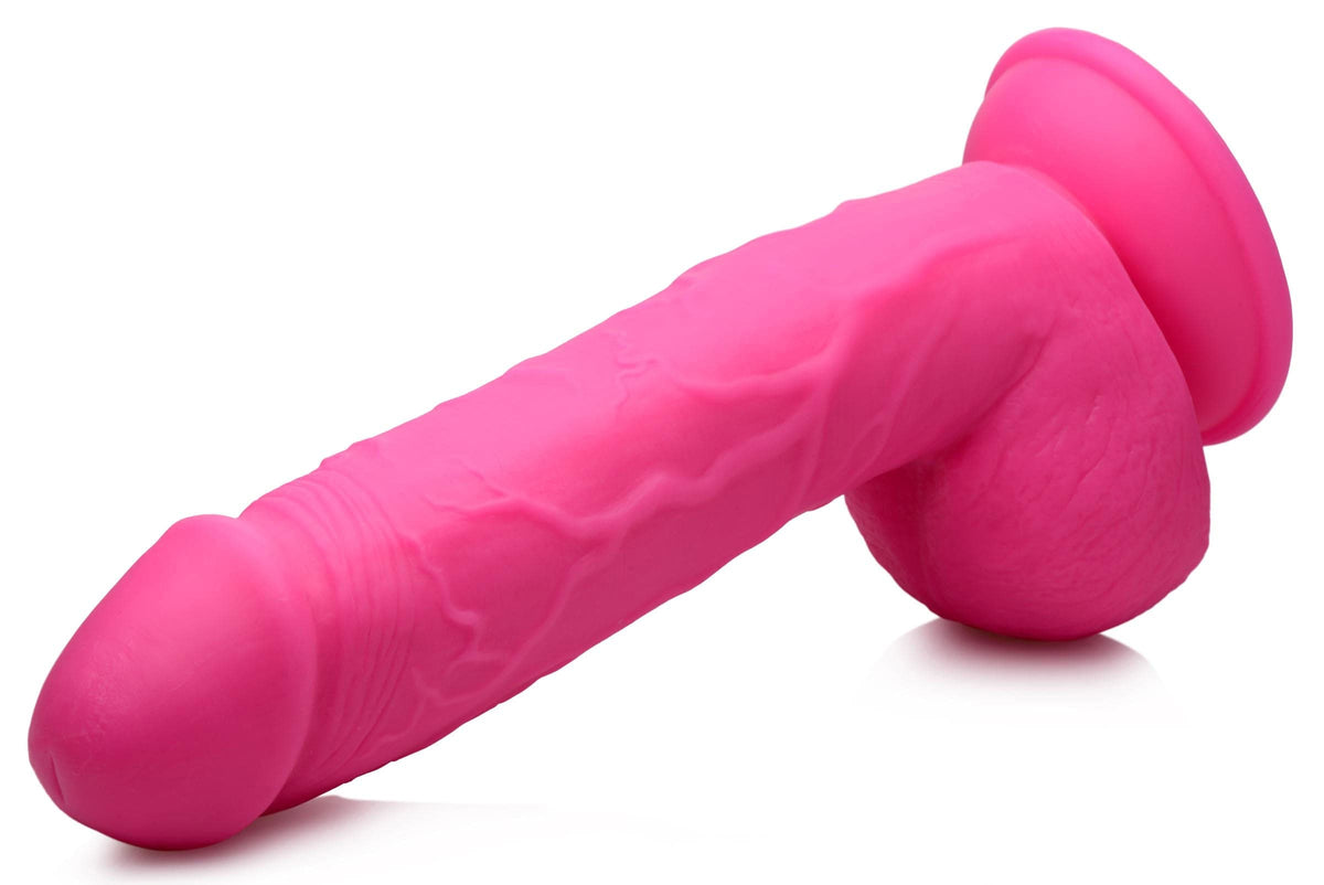 pop pecker 8 25 inch dildo with balls pink
