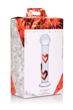 Lil Hearts Glass Plug With Raised Heart Texture Default Title