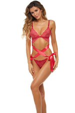 Love Status Lace 2 Pc Bra Set - Medium/large - Red Default Title