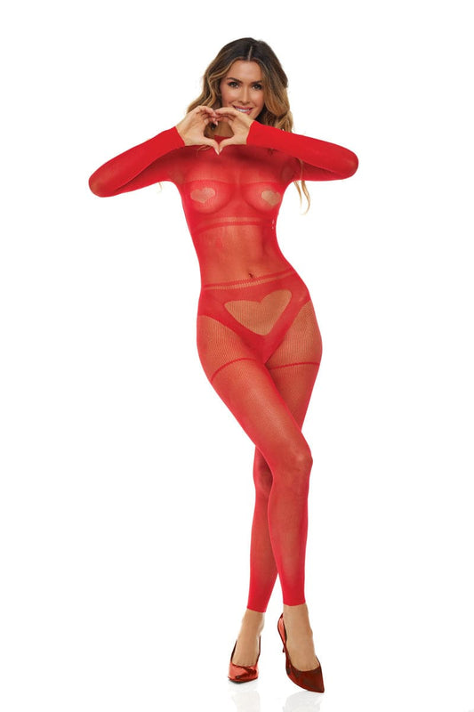 Mad Love Bodystocking - One Size - Red