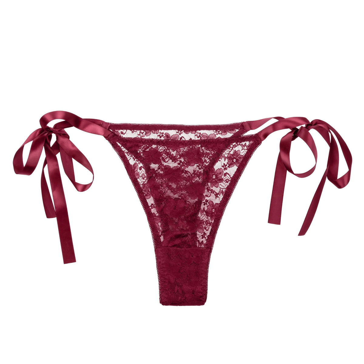 remote control lace thong set burgundy