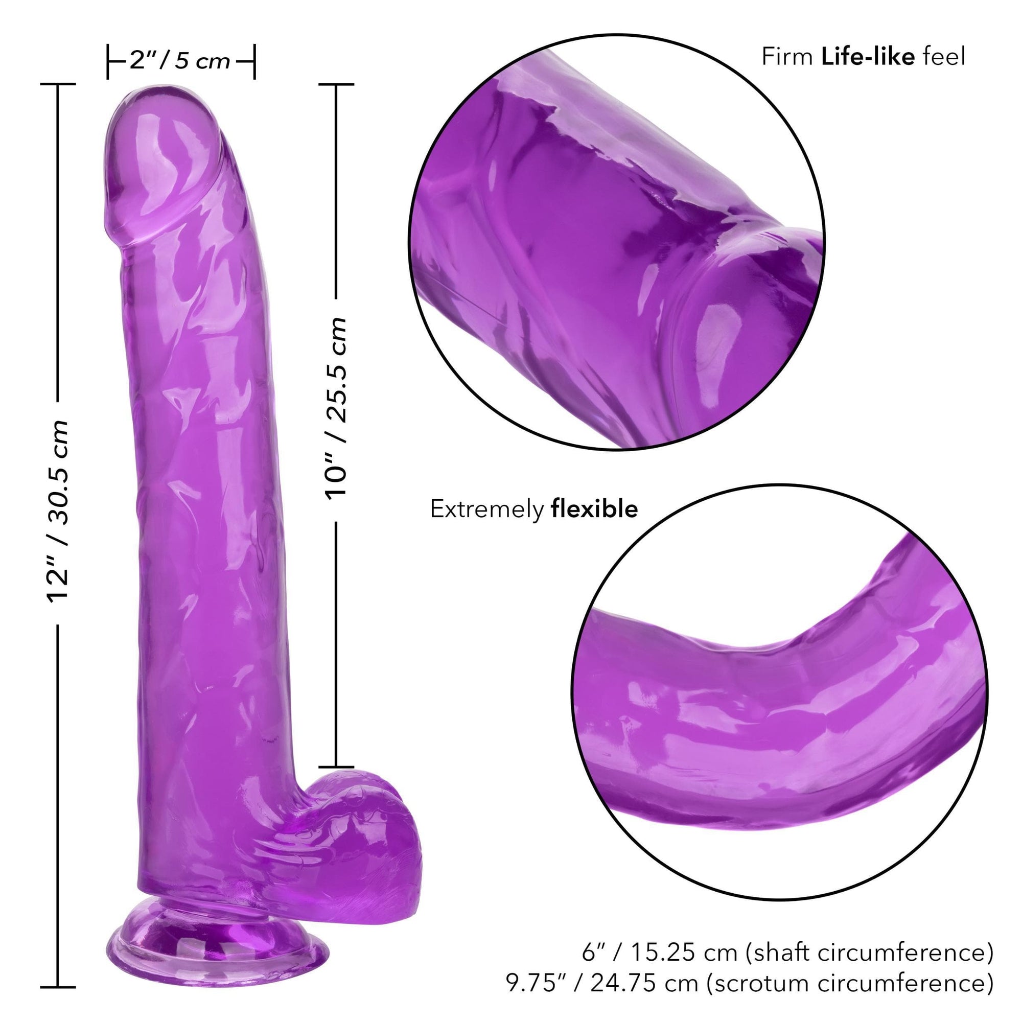 calexotics   size queen 10 inch purple
