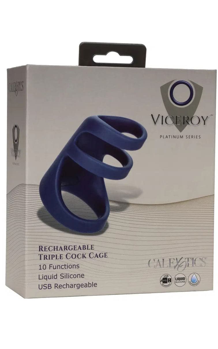 Viceroy Rechargeable Triple Cock Cage - Blue Default Title