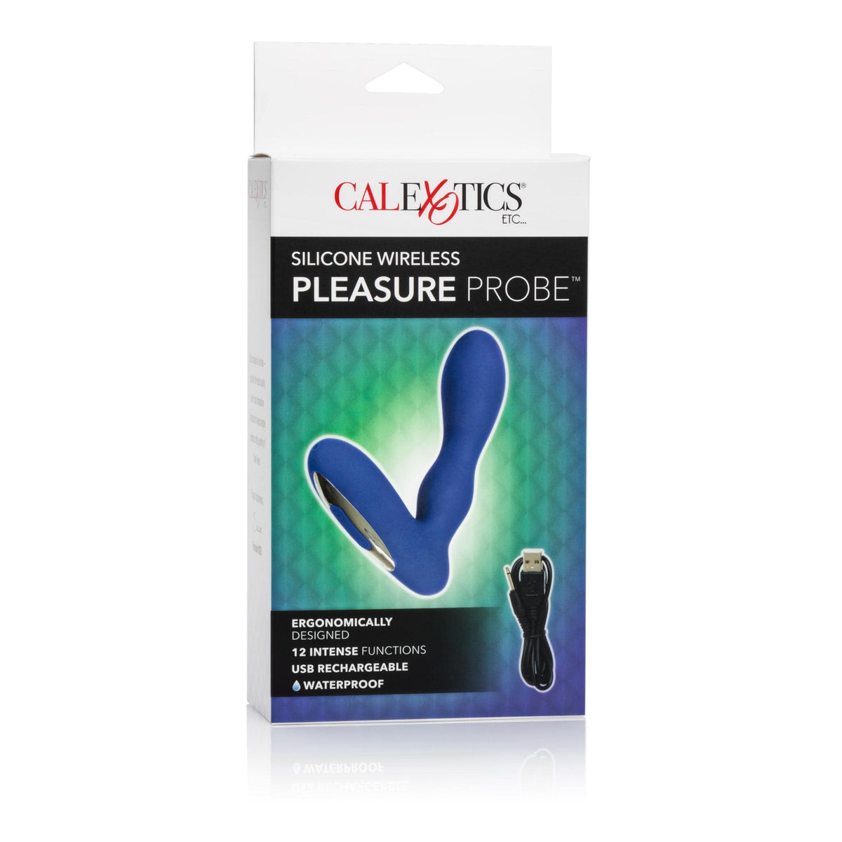 calexotics   silicone wireless pleasure probe blue