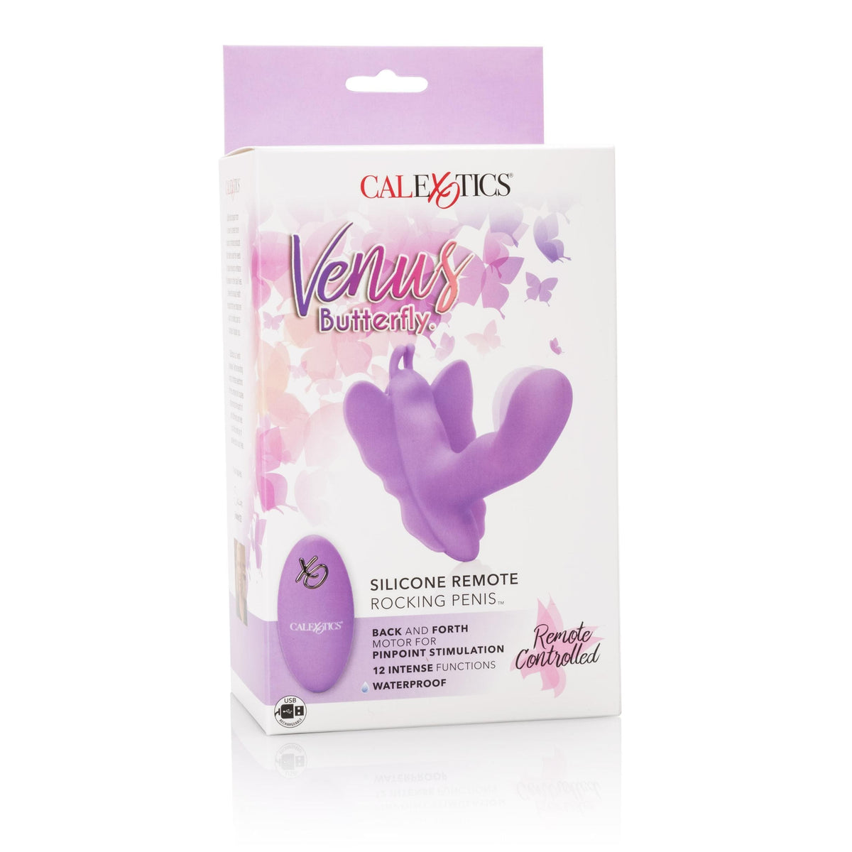 calexotics   venus butterfly silicone remote rocking penis