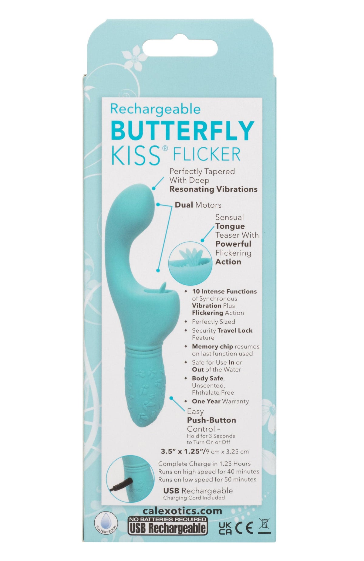 rechargeable butterfly kiss flicker blue