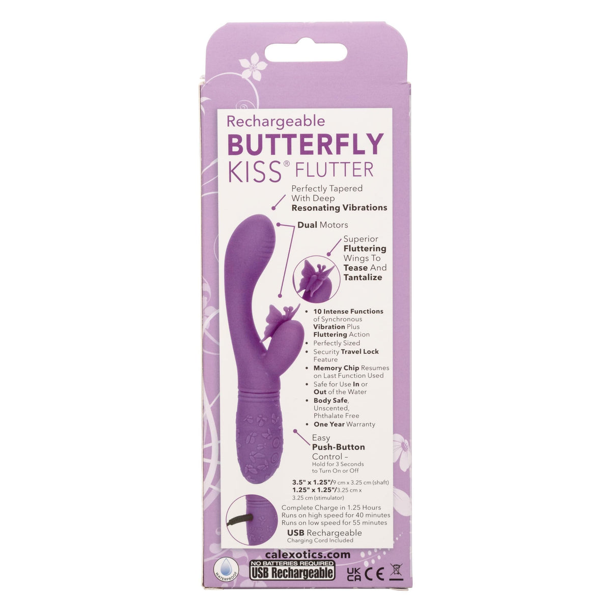 rechargeable butterfly kiss flutter purple