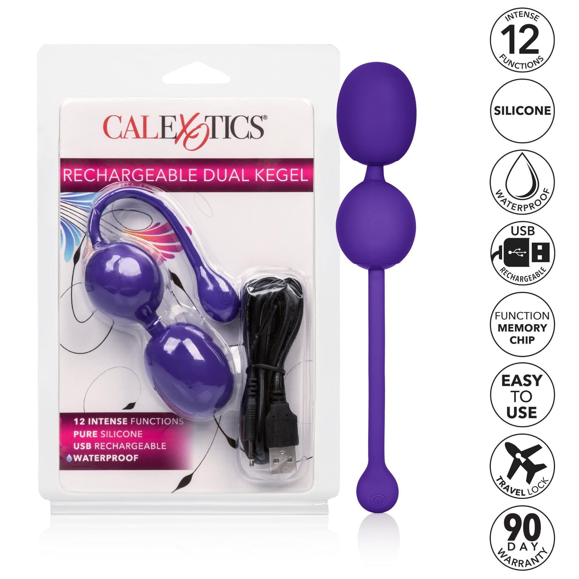 calexotics   rechargeable dual kegel purple