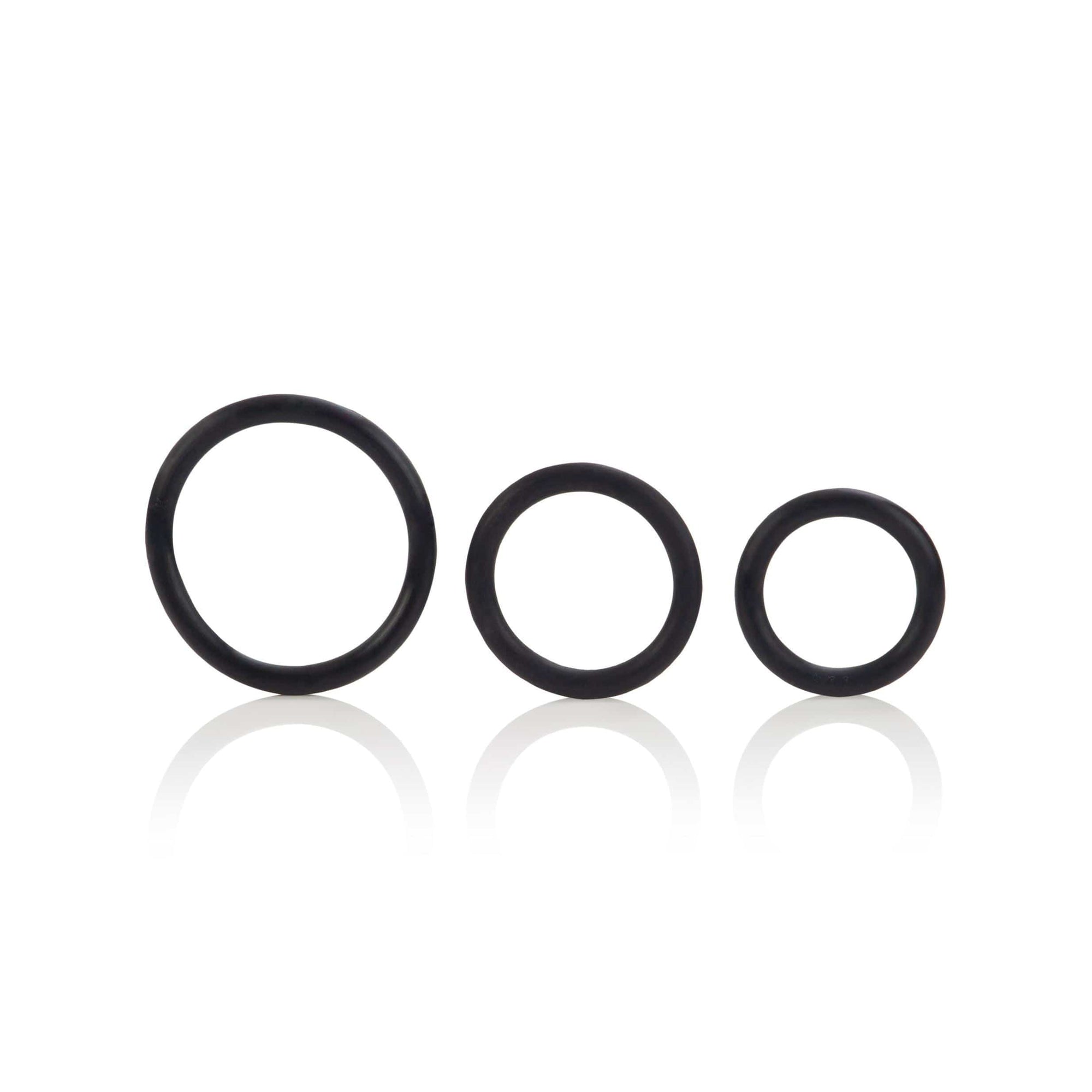 calexotics   rubber ring 3 piece set black