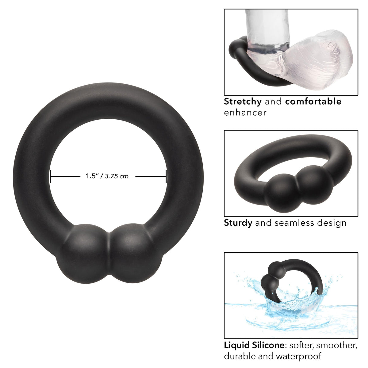 alpha liquid silicone muscle ring black