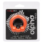 Alpha Liquid Silicone Dual Ball Ring - Orange Default Title