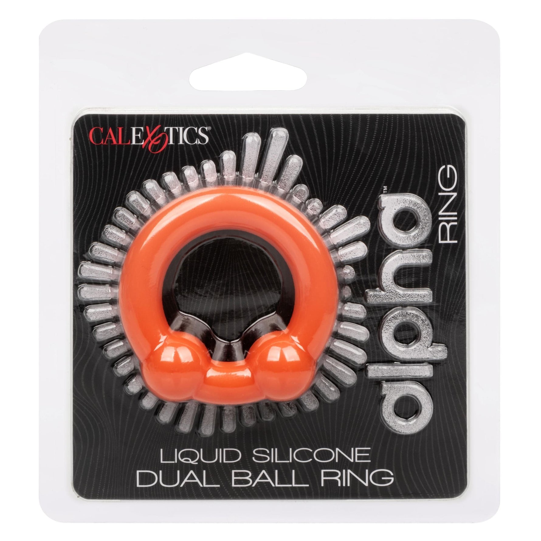 Alpha Liquid Silicone Dual Ball Ring - Orange Default Title