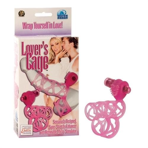 calexotics   lovers cage stretchy cock cage comfortable scrotum cage pink