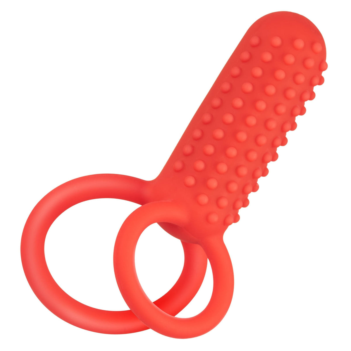 silicone rechargeable vertical dual enhancer red
