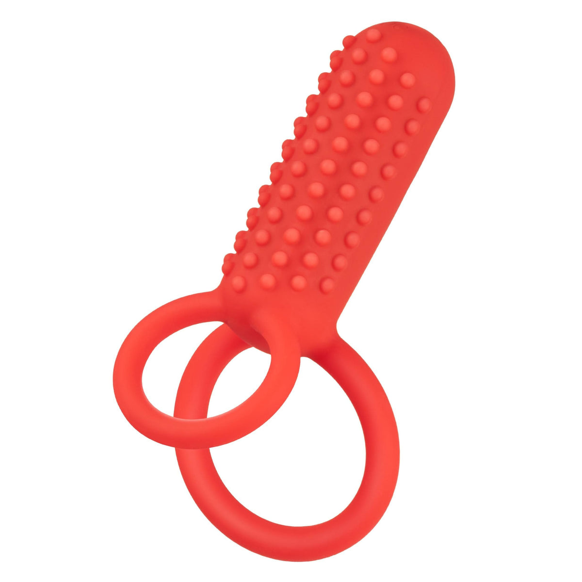 silicone rechargeable vertical dual enhancer red