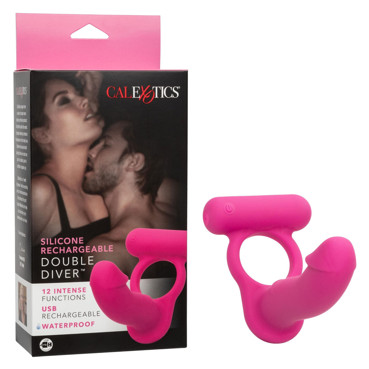 silicone rechargeable double diver pink