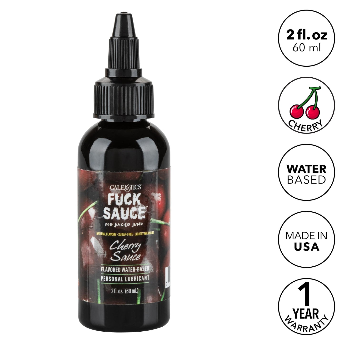 fuck sauce flavored water based personal lubricant cherry 2 fl oz