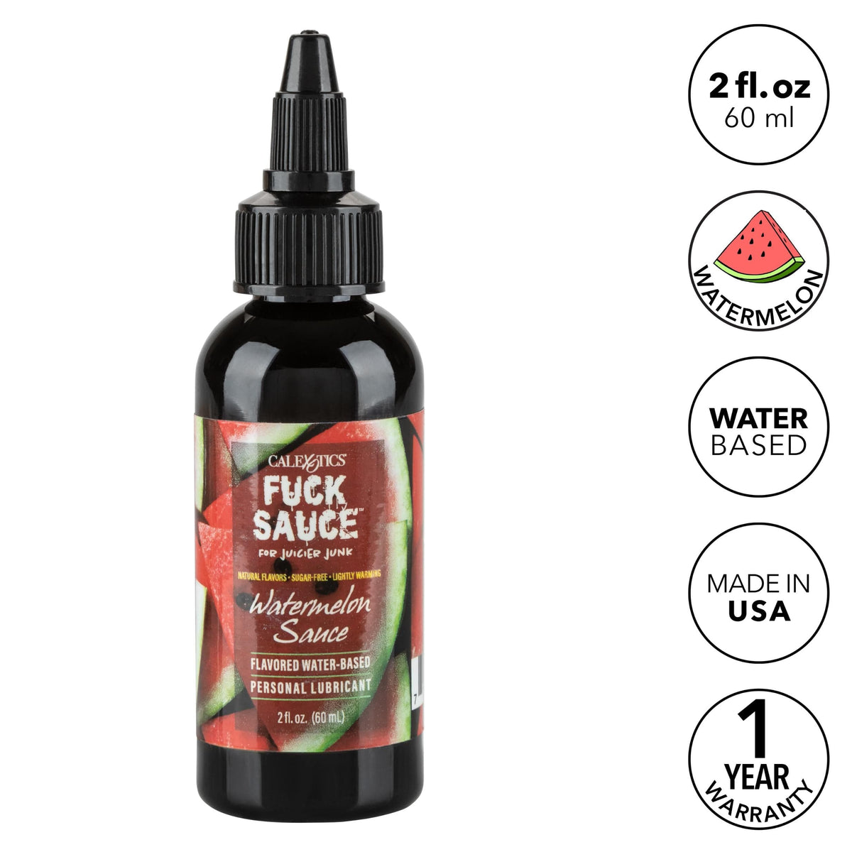 fuck sauce flavored water based personal lubricant watermelon 2 fl oz
