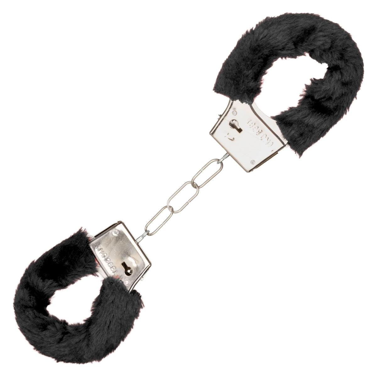 playful furry cuffs black