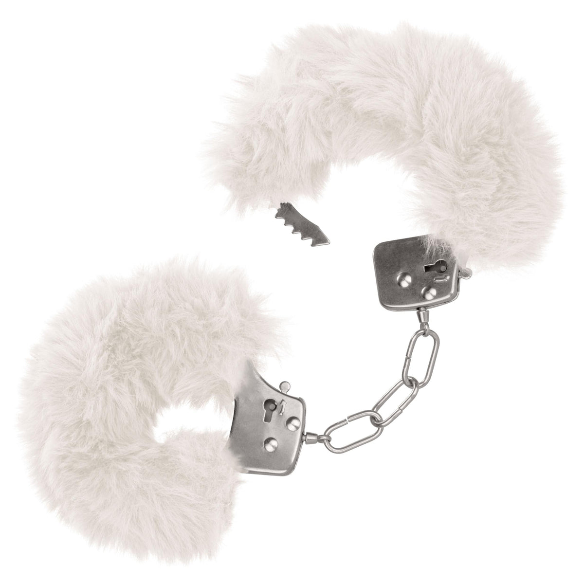ultra fluffy furry cuffs white