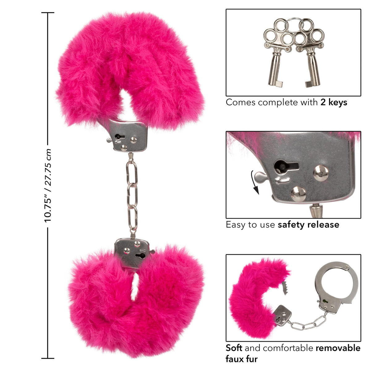 ultra fluffy furry cuffs pink