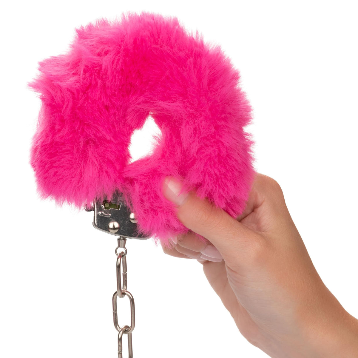 ultra fluffy furry cuffs pink