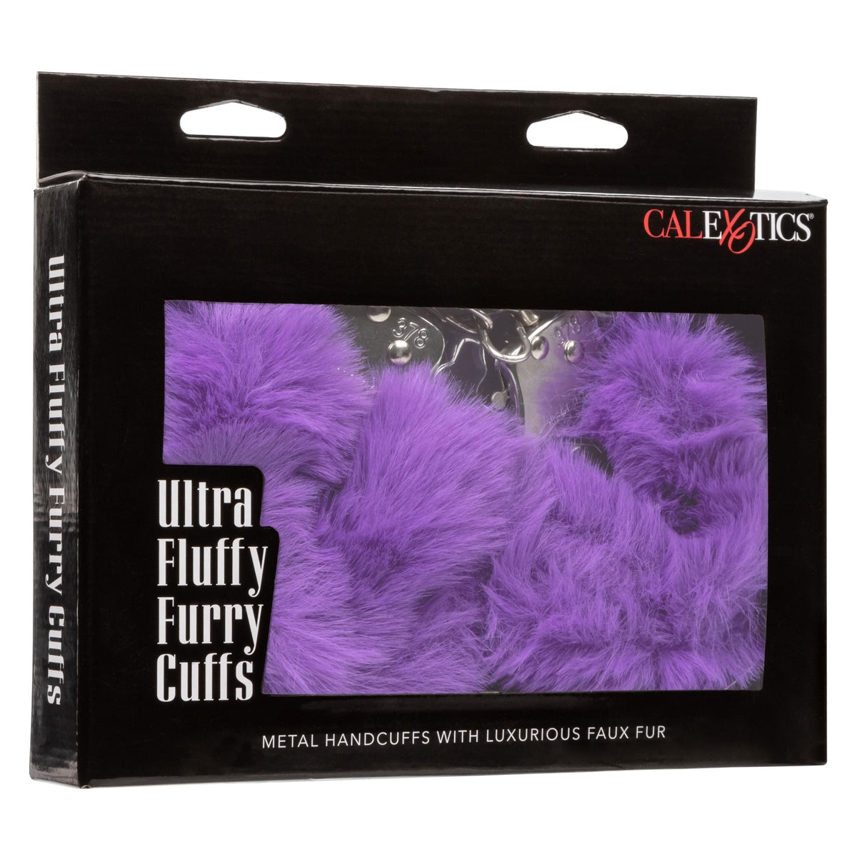 ultra fluffy furry cuffs purple