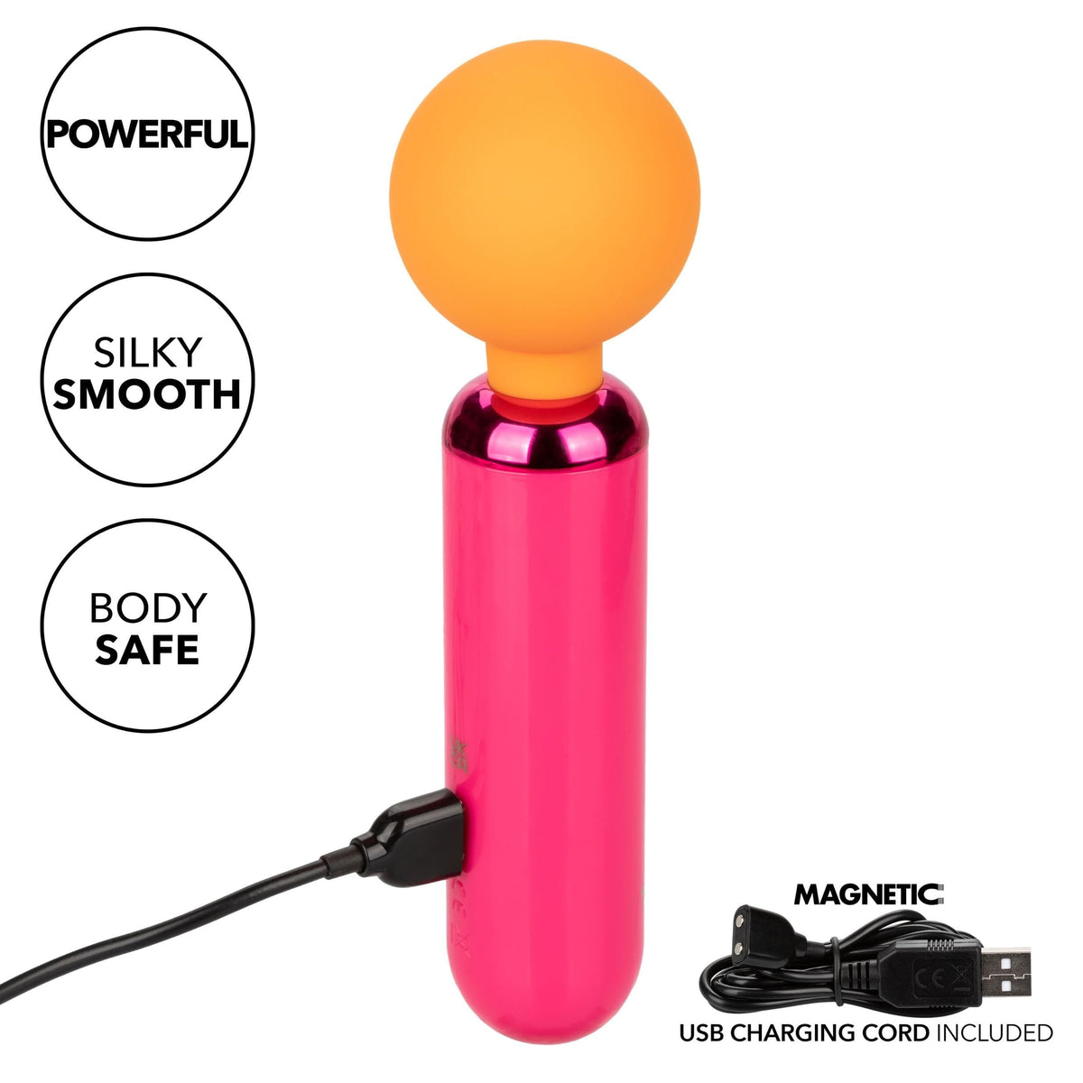 naughty bits home cumming queen vibrating wand orange pink