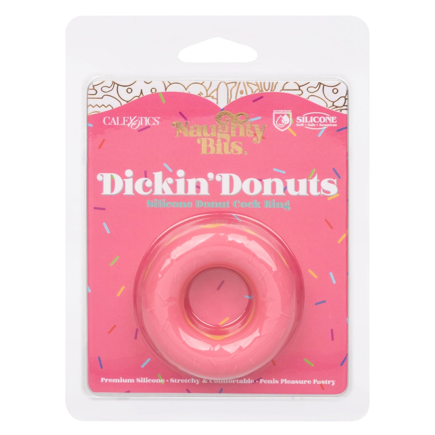 Naughty Bits Dickin’ Donuts Silicone Donut Cock Ring - Pink Default Title