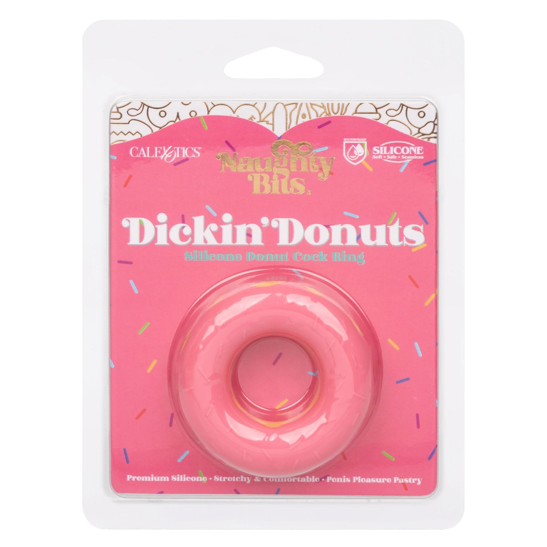 Naughty Bits Dickin’ Donuts Silicone Donut Cock Ring - Pink Default Title