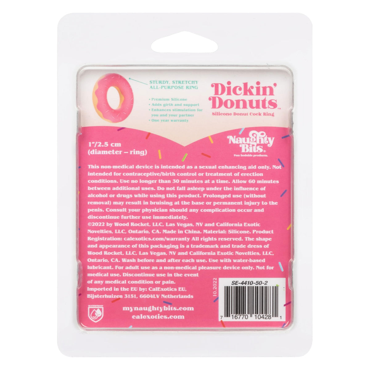 naughty bits dickin donuts silicone donut cock ring pink