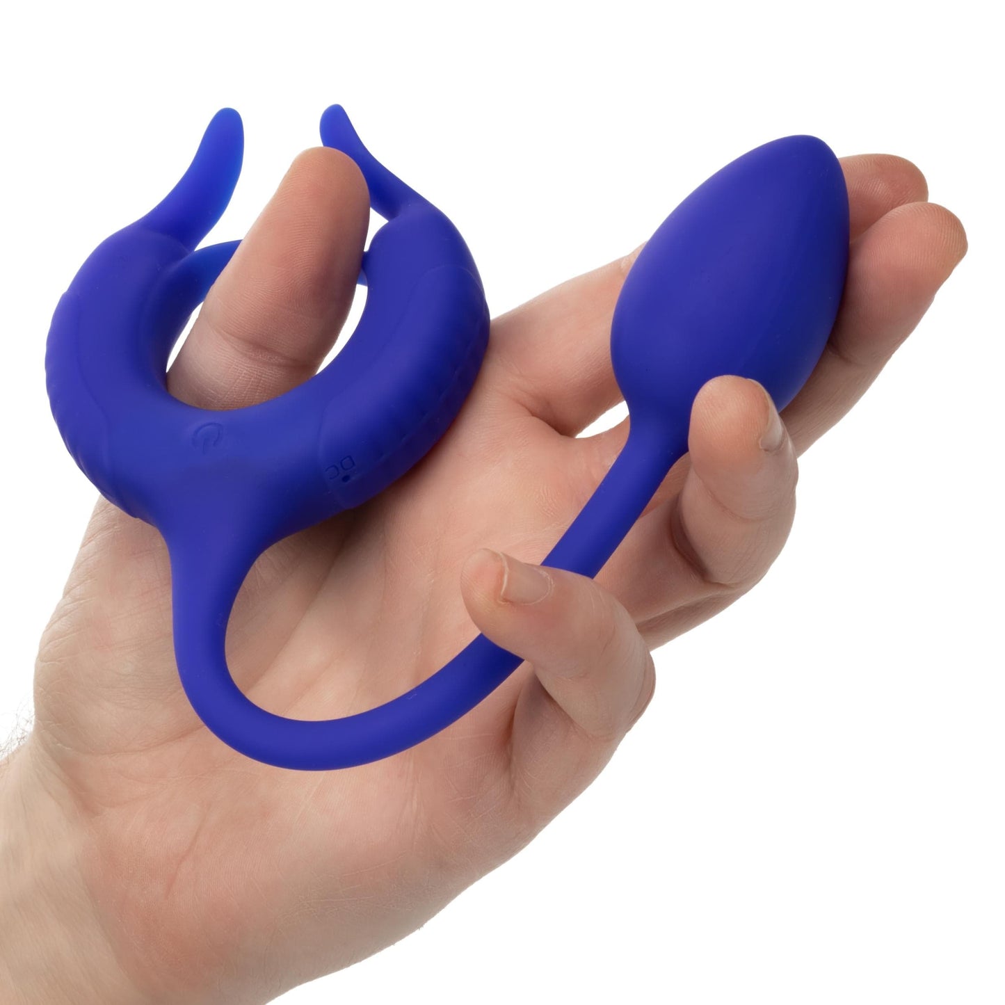 admiral plug and play weighted cock ring blue