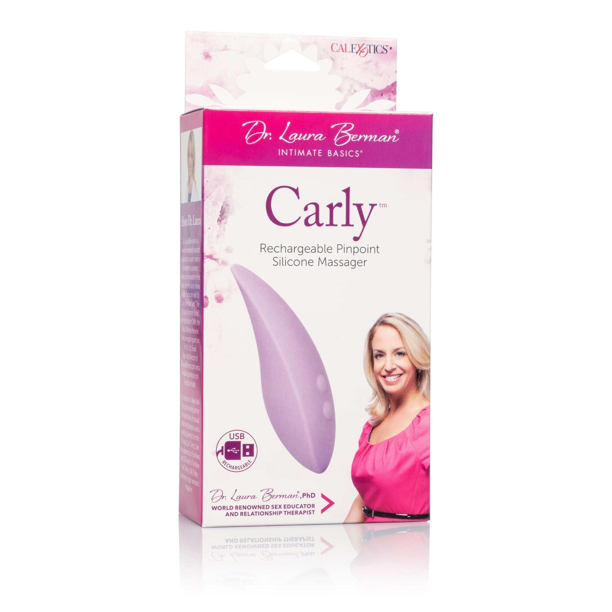 calexotics   dr laura berman carly rechargeable pinpoint silicone massager