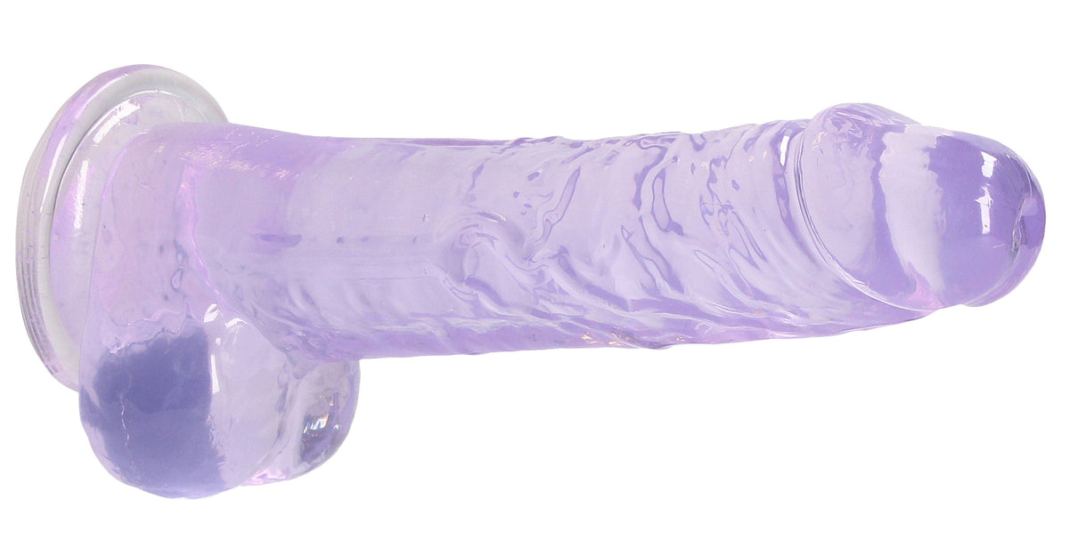 8 inch realistic dildo with balls purple