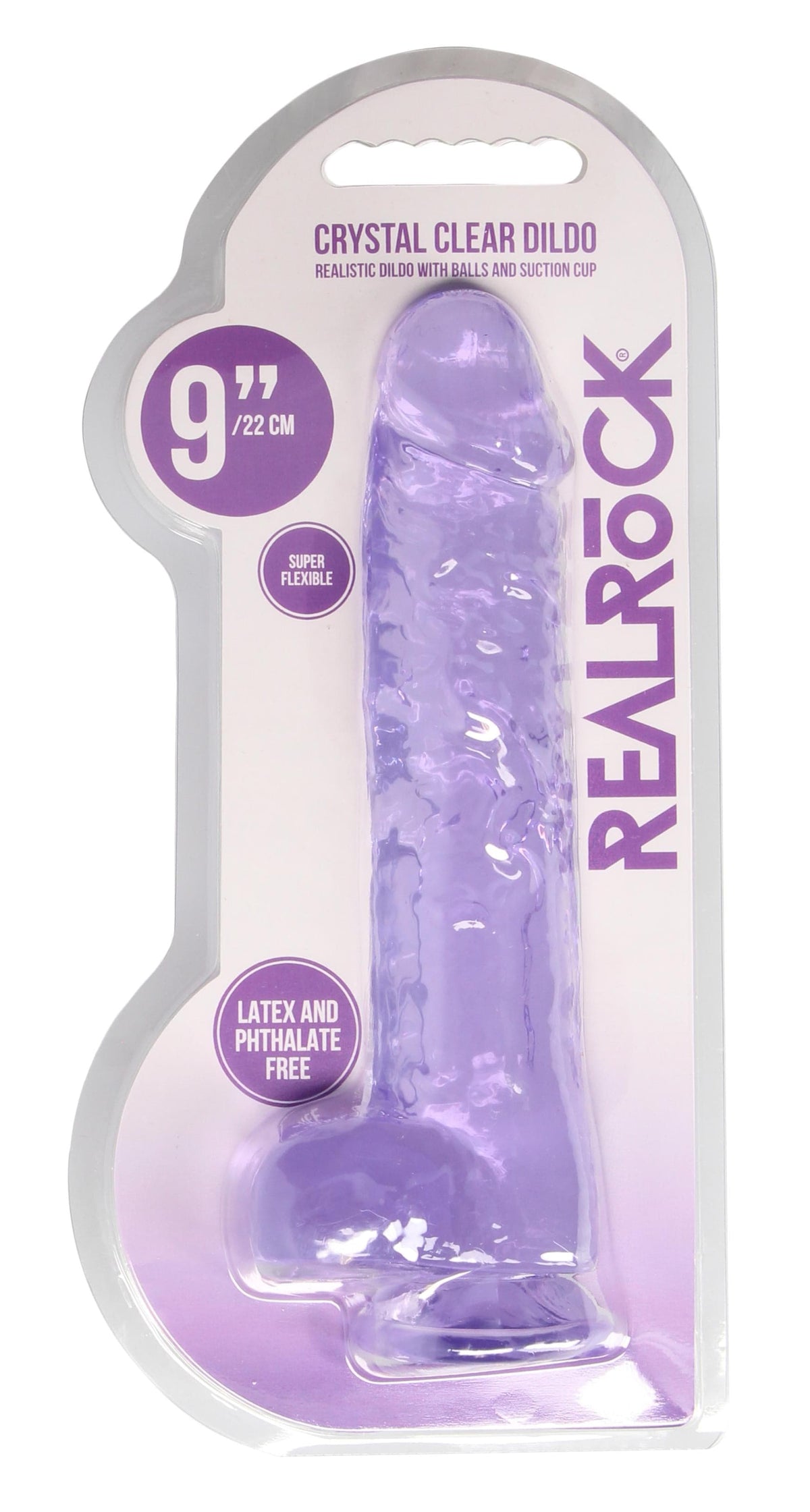 9 inch realistic dildo with balls purple