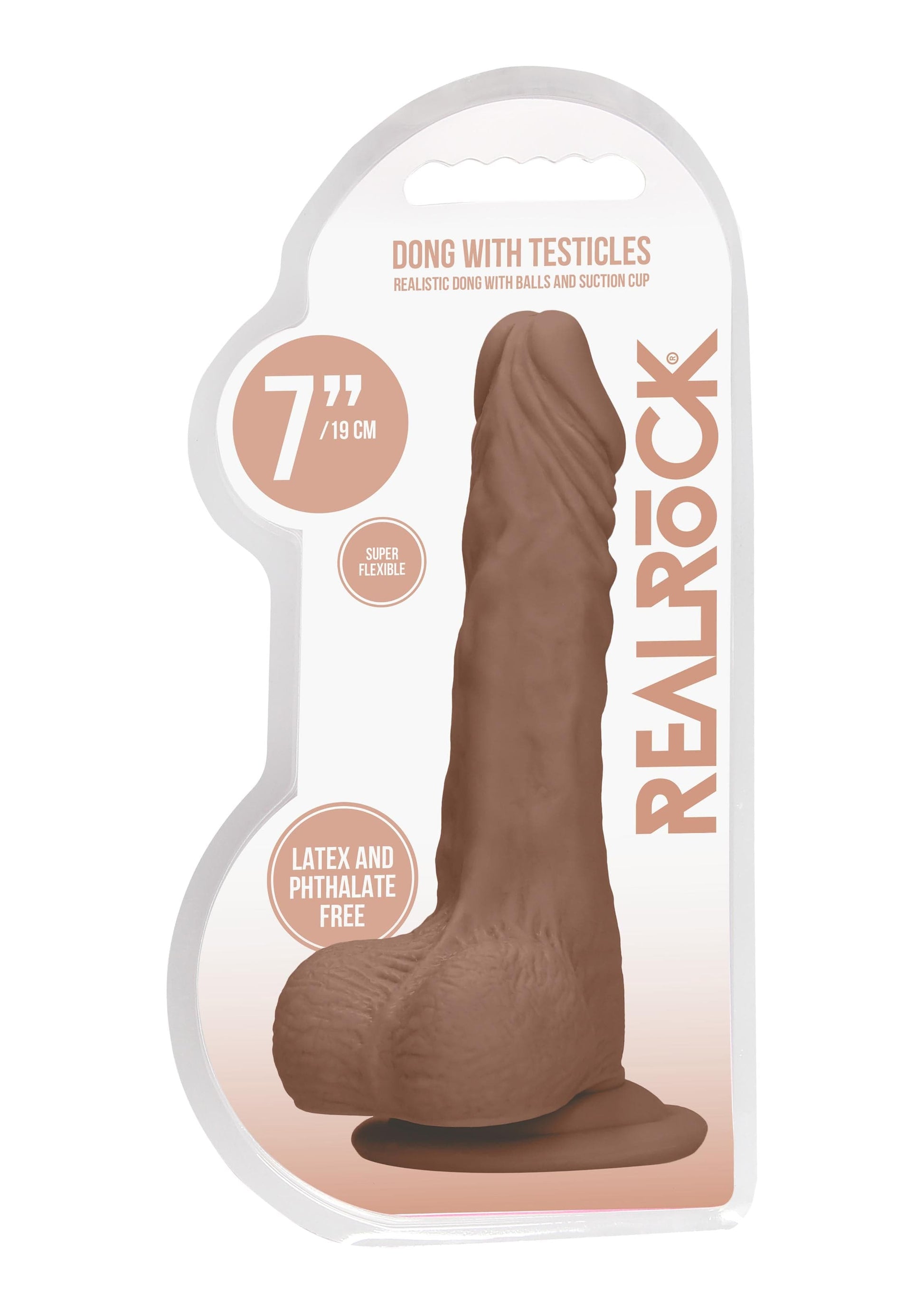7 inch dong with testicles tan