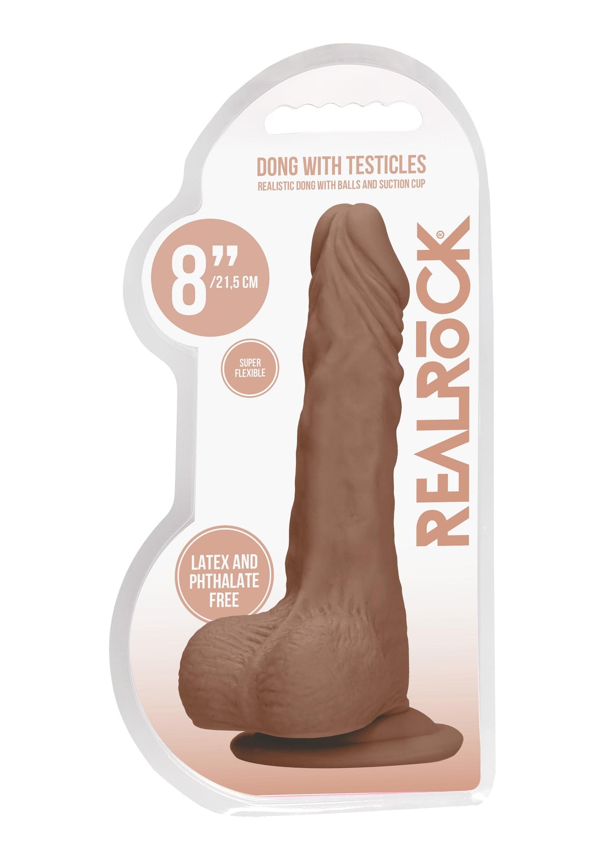8 inch dong with testicles tan