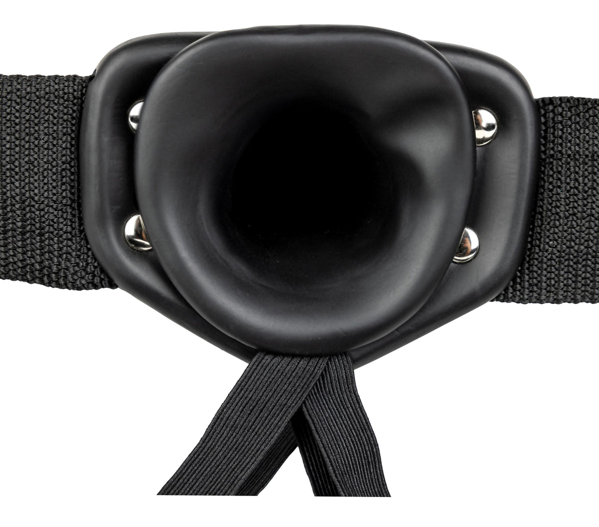 hollow strap on without balls 8 inch black