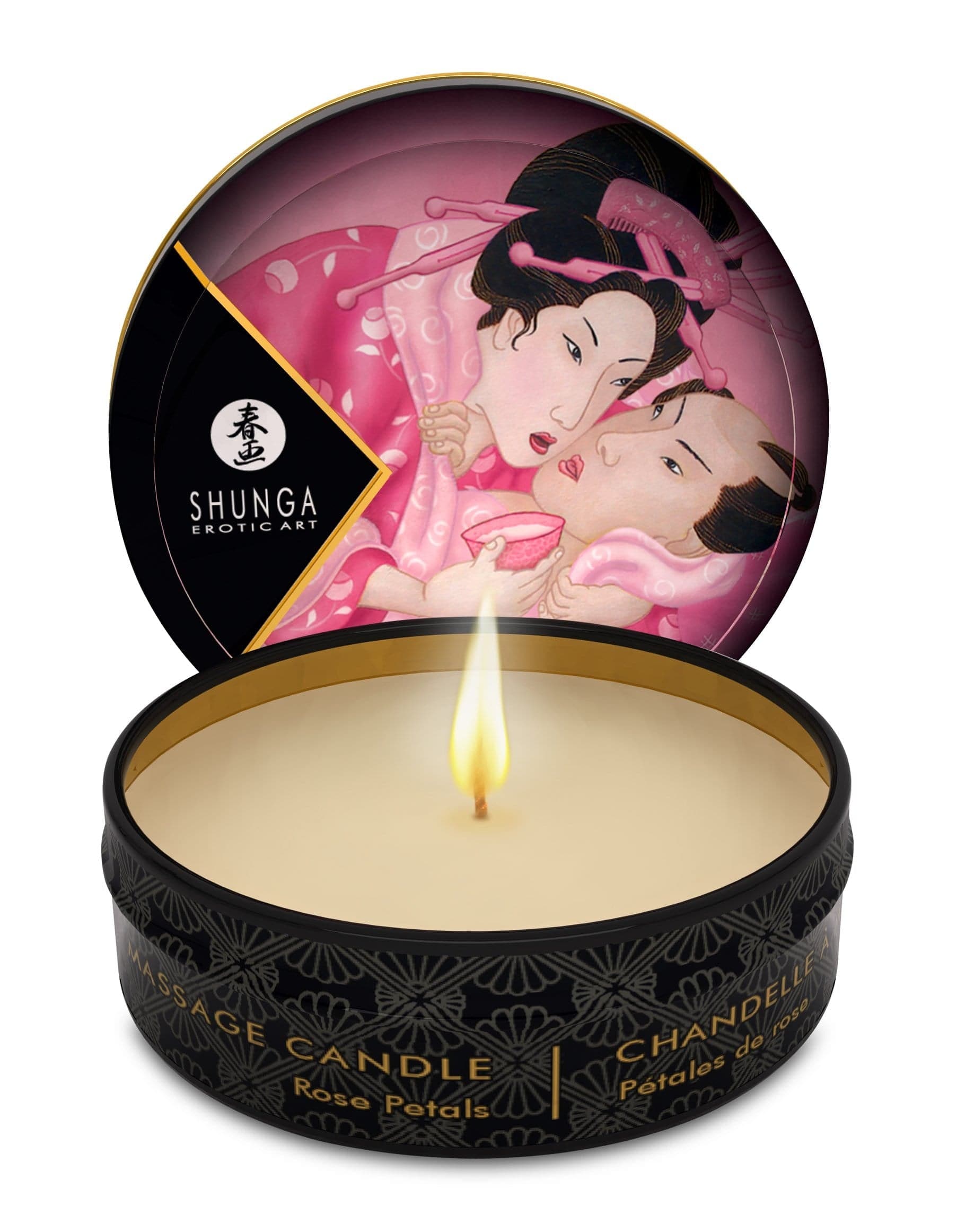 mini massage candle aphrodisia roses petals 1 fl oz