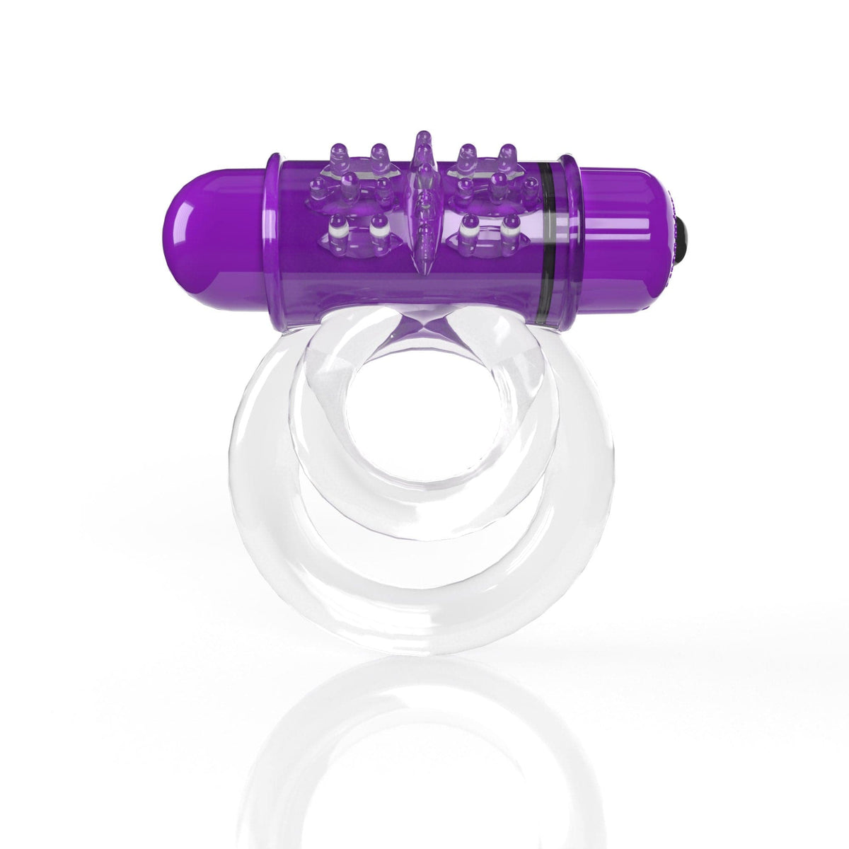 screaming o 4b double o super powered vibrating double ring grape