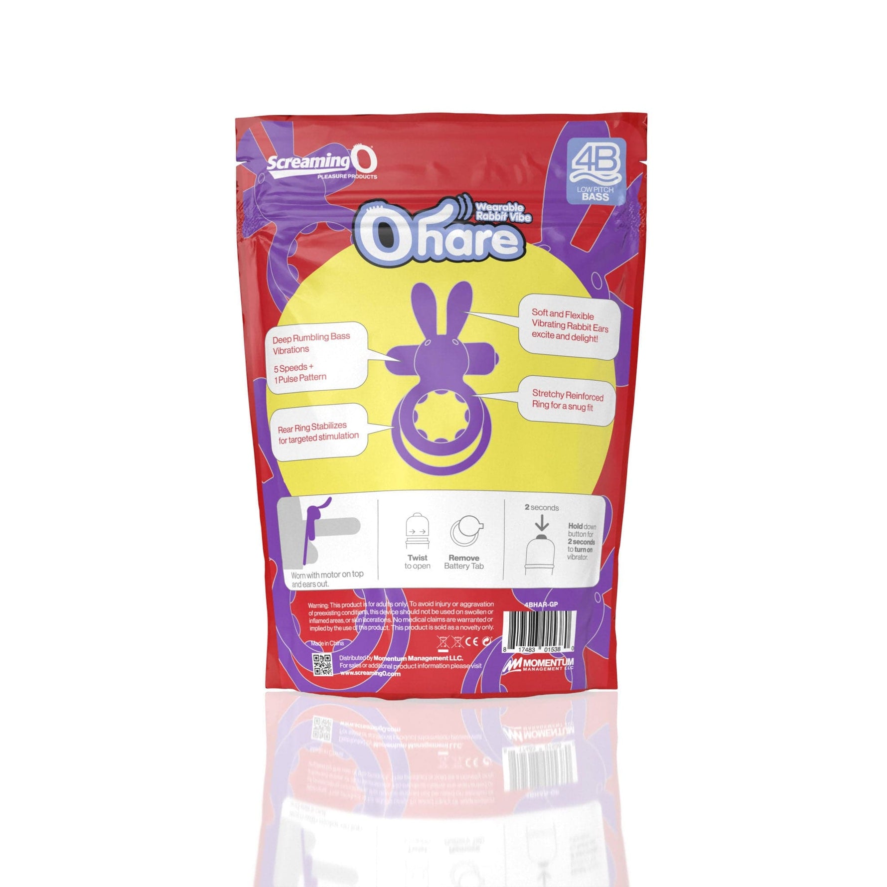 Screaming O 4b - Ohare Wearable Rabbit Vibe - Grape