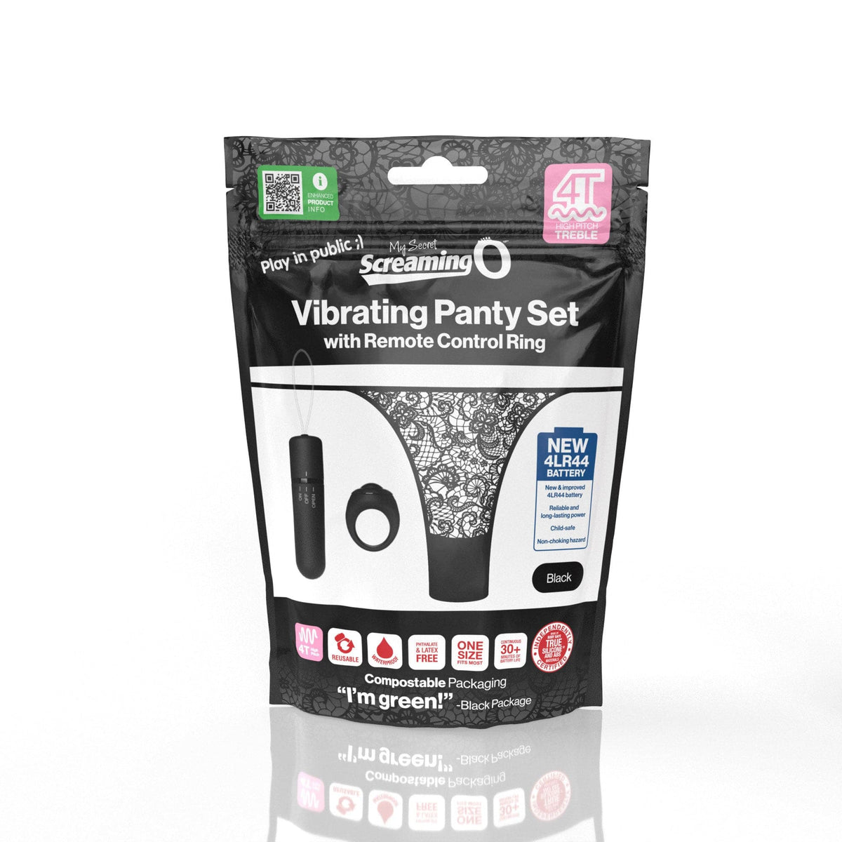 screaming o 4t vibrating panty set with remote control ring black