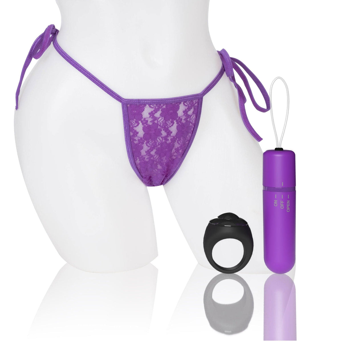 screaming o 4t vibrating panty set with remote control ring grape