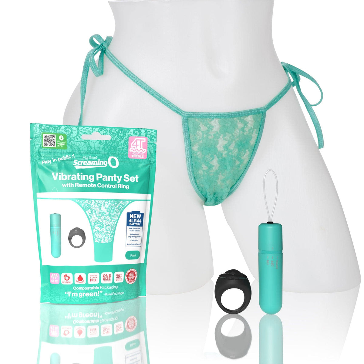 screaming o 4t vibrating panty set with remote control ring kiwi