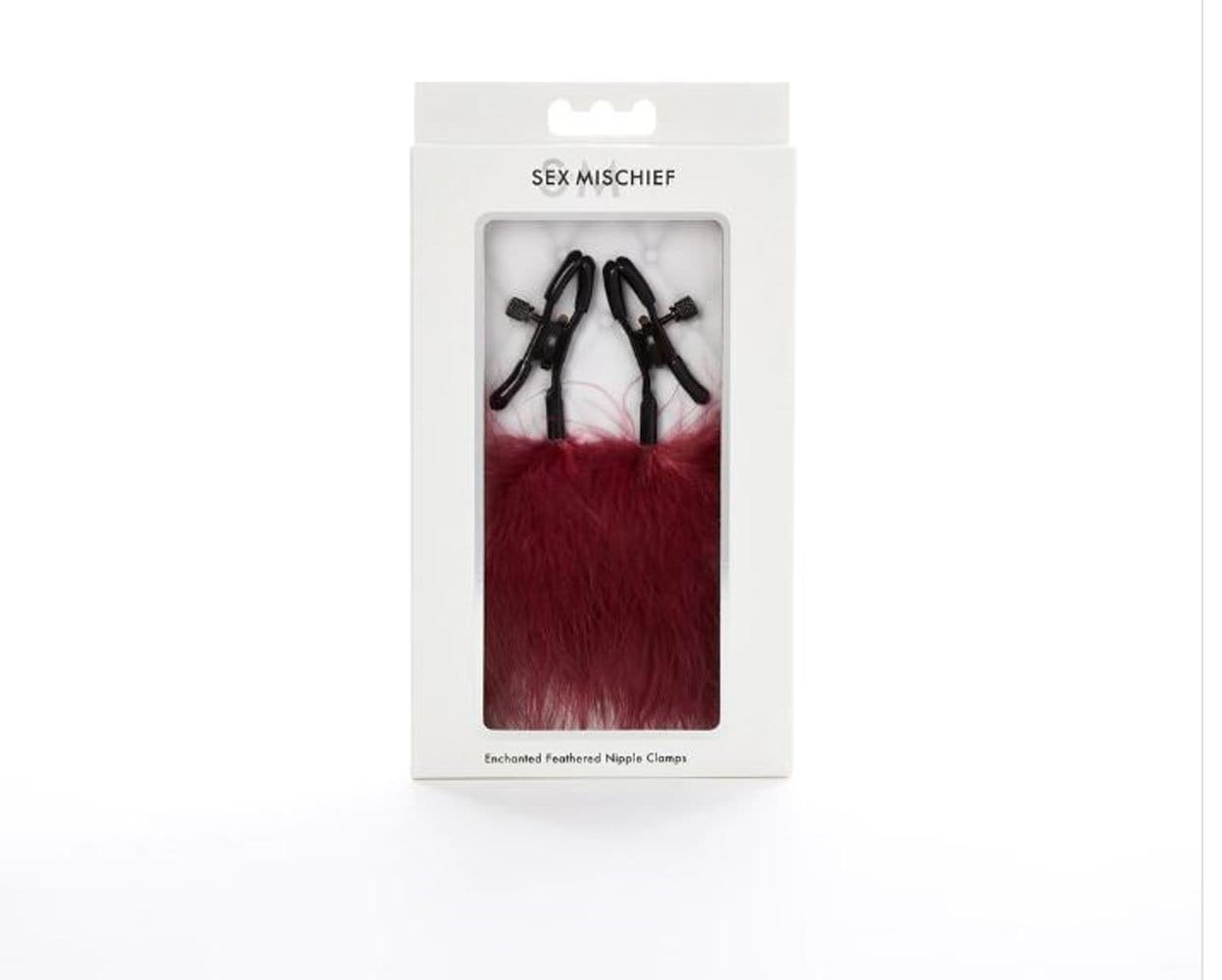 Sex and Mischief Enchanted Feather Nipple Clamps - Burgundy Default Title